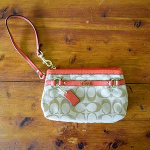 COACH Logo Pattern Wristlet